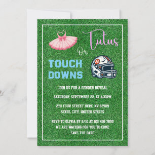 Convite Touchdowns ou Revelação de Gênero de Tutus