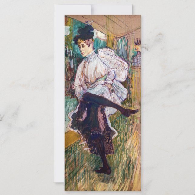 Convite Toulouse-Lautrec - Jane Avril Dançando (Frente)