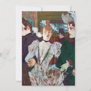 Convite Toulouse-Lautrec - La Goulue Chegando ao Rouge