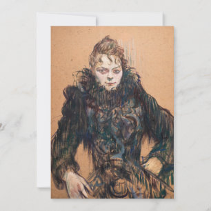 Convite Toulouse-Lautrec - Mulher com Boa Negra