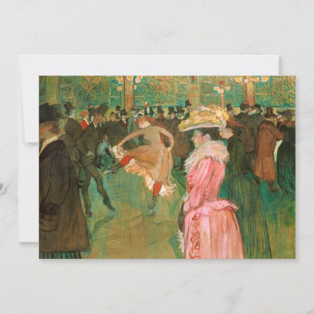 Convite Toulouse-Lautrec - Na Rota, A Dança (Frente)
