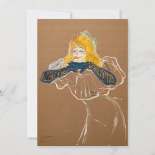 Convite Toulouse-Lautrec - Yvette Guilbert Cantando
