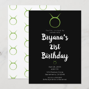 Convite Touro Zodíaco Astrologia Aniversário Abril Maio Fe