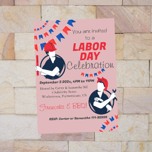 Convite Trabalhador do Partido do CHURRASCO no Dia do Trab