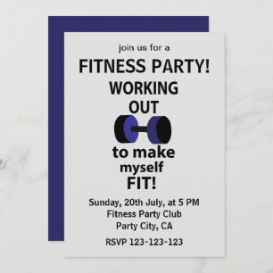 Convite Trabalhando Em Ponderações De Workout