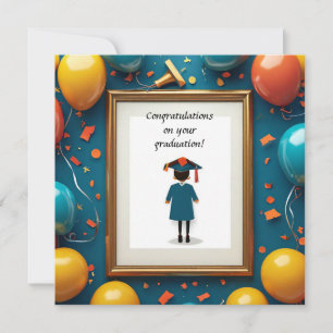 Convite Trabalho artístico de formatura com balões
