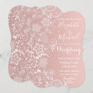 Convite Trabalho de arte de casamento Elegante e confetti