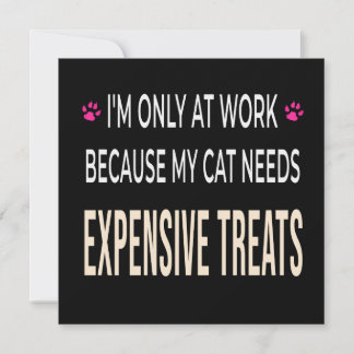 Convite Trabalho Engraçado Porque Meu Gato Precisa de Gulo