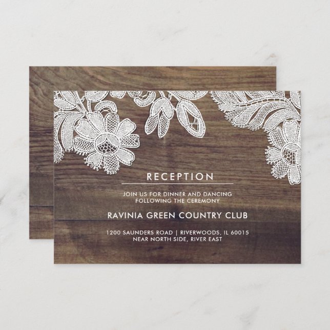 Convite Traço branco | Placa de Recepção de casamento de m (Frente/Verso)