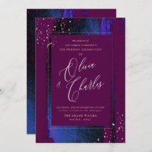 Traços De Pincel Azul De Inverno+Cassis