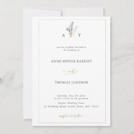 Convite Tradicional Frame Primavera Lily do Casamento do V