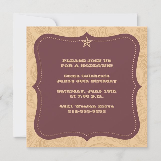 Convite tradicional ocidental (Frente)