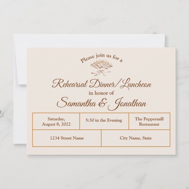 Convite Tradicional Vitoriano para Jantar de Ensai (Frente)