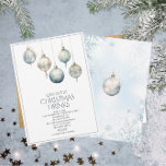 Convite Tradicional Watercolor Winter Merry Christmas Invi<br><div class="desc">Aquarela tradicional inverno feliz Natal</div>
