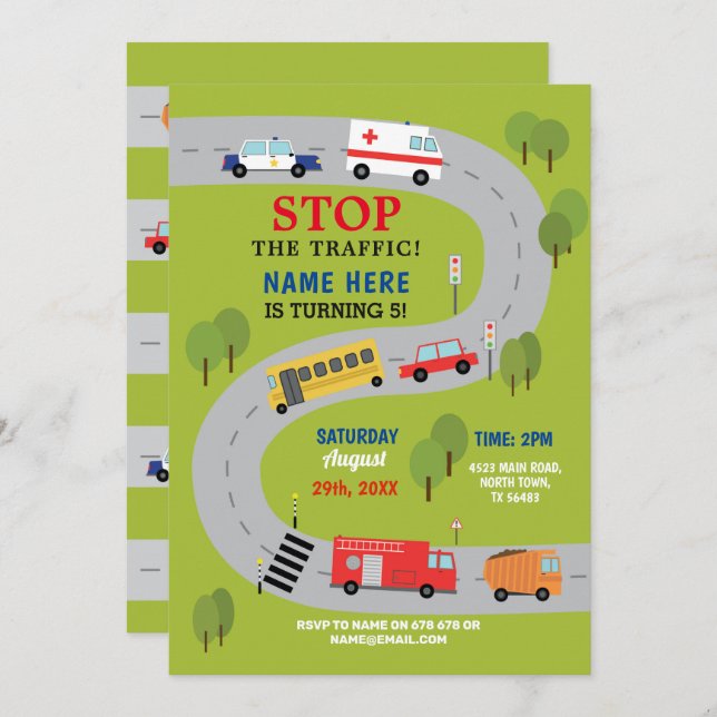 Convite Tráfego Rodoviário Conduz Veículos Automóveis De P (Frente/Verso)