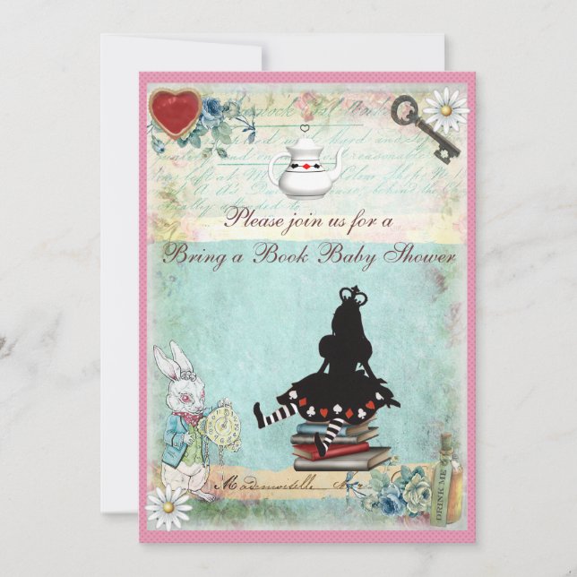 Convite Traga um Chá de fraldas da Princesa Alice (Frente)