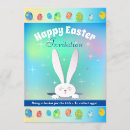 Convite Traga uma cesta para as crianças coletar Páscoa de