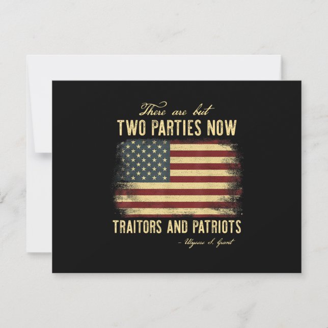 Convite Traidores e Patriotas  (Frente)