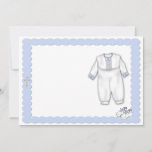 Convite Traje de Batismo Azul