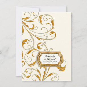 Convite Traje de cerimónia velho Glam da regência de