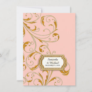 Convite Traje de cerimónia velho Glam da regência de