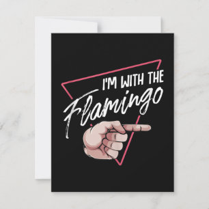 Convite Traje de Halloween de Flamingo Combinando Estou Co