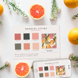 Convite Traje de Noiva   Paleta de Cores Cítricas
