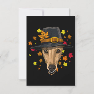 Convite Traje de Peregrino Greyhound de Ação de Graças Hom