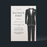 Convite Traje Preto & Gravata Champagne Brilho Despedida d<br><div class="desc">Convite de Traje Preto & Gravata Champagne Brilho Despedida de Solteiro
Veja a coleção correspondente na Loja Niche and Nest
Muito obrigado</div>