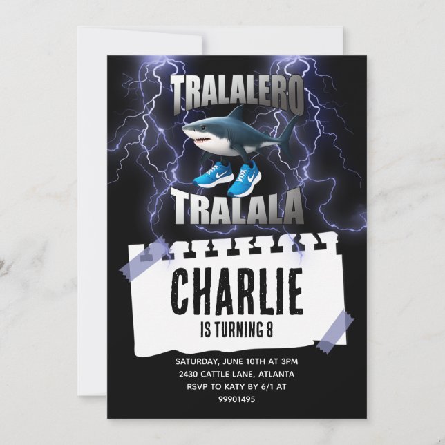 Convite Tralalero tralala (Frente)