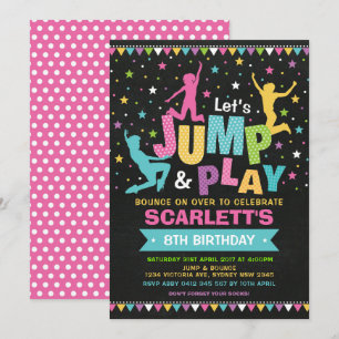 Convite Trampoline da Festa de aniversário Bunt House