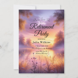 Convite Tranquilo brilho da noite pelo lago