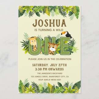 Convite Transformando um selvagem| Primeiro aniversário