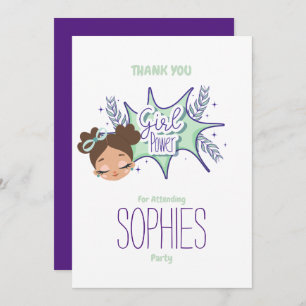 Convite Transformando uma garota personalizada em roxo, ca