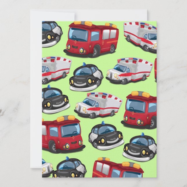 Convite Transportes policiais, ambulatórios e bombeiros (Frente)