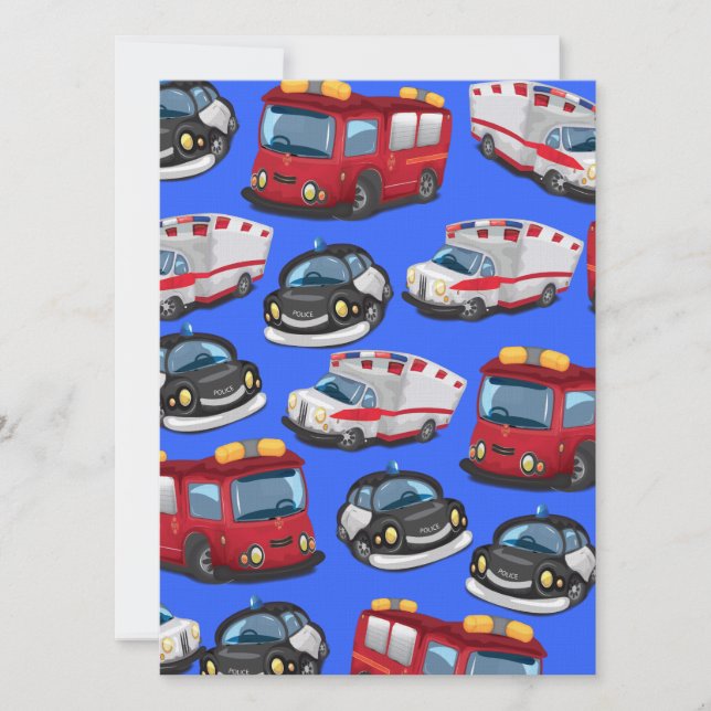 Convite Transportes policiais, ambulatórios e bombeiros (Frente)