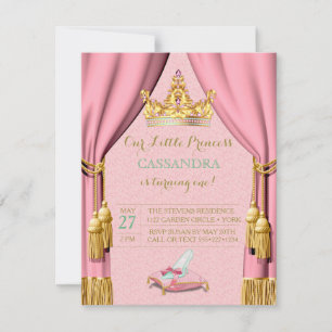 Convite Travesseiro de Sapato de Vidro da Princesa Tiara C