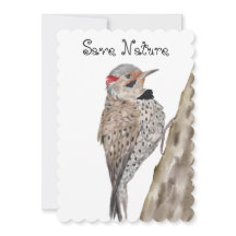 Travesseiro decorativo de aquarela de pica-pau