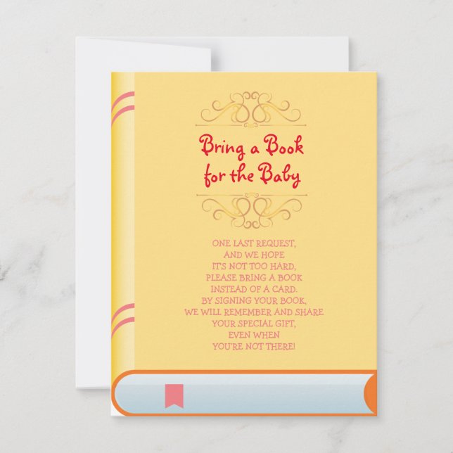 Convite TRAZER UMA Placa Chá de fraldas Cobrir Amarelo-Lar (Frente)