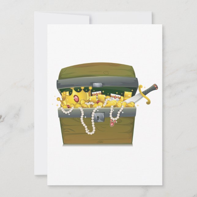 Convite Treasure Chest (Frente)