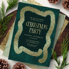 Convite Tree Garland Christmas Party Invitation