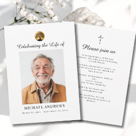 Convite Tree of Life - Celebration of Life Funeral Photo 