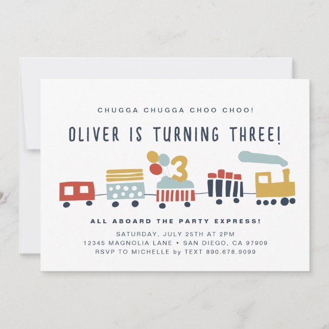 Convite Treinador Convidado Chugga Chugga Choo Choo Choo 3 (Frente)