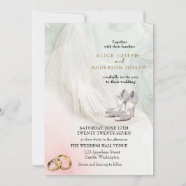 Convite Trenby Bride Veil Green Wedding