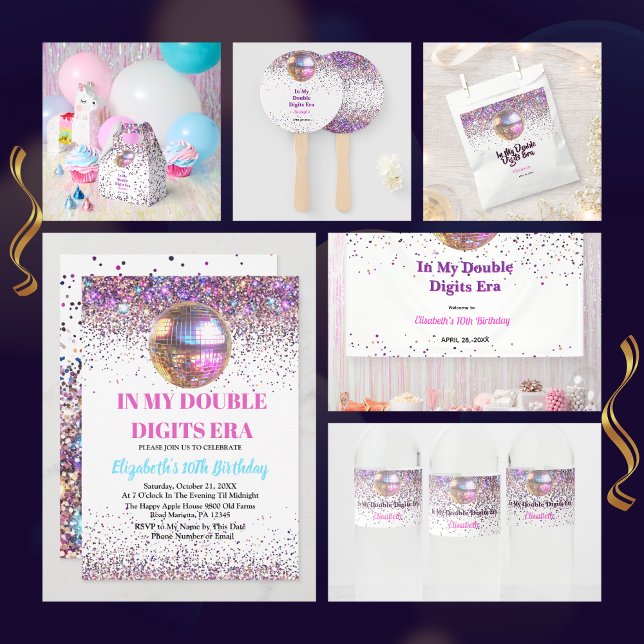 Convite Trendência Em Meu Aniversário Da Era Dos Dois Dígi (Criador carregado)