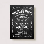 Convite Trendy Chalkboard Typoographic Bachelor Party<br><div class="desc">Tendy Chalkboard Typografia Bachelor Party Convites.</div>