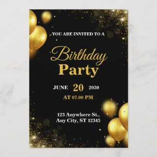 Convite Trendy CUSTOMIZABLE Birthday CARD