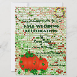 Convite Trendy Fall Orange Pumpkin Invitation