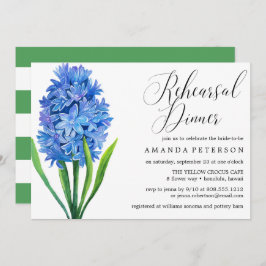 Convite Trendy Flower Blue Hydrangea Janto de ensaio