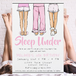 Convite Trendy Girls Tween Pajama Sleep Under | PJ Party 